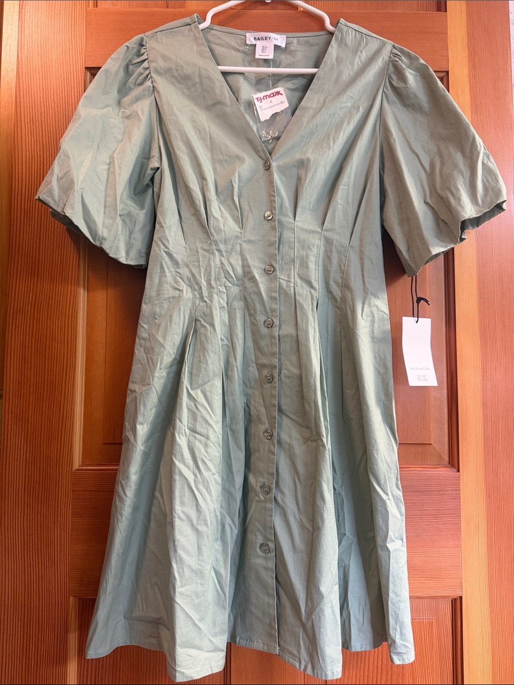 Bailey 44 Sage Green Button-Front Maxi Dress